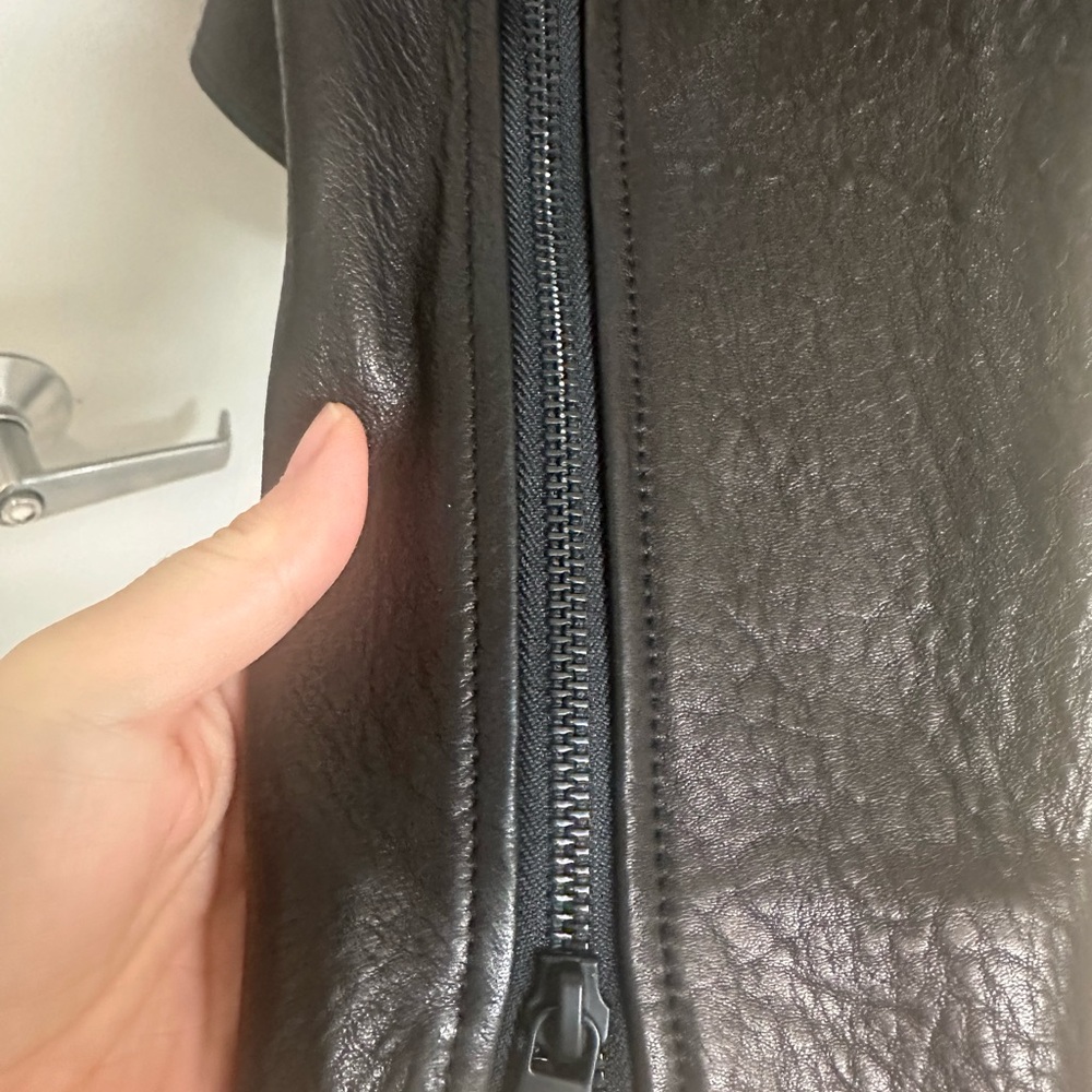 Banana Republic essential Black Leather Moto Jacket - Picture 9 of 12